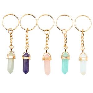 5-Pack Best Friends Pastel Crystal Keychains - NWT